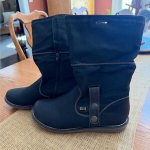 Remonte Size 9 Stylish Black Leather Winter Boots